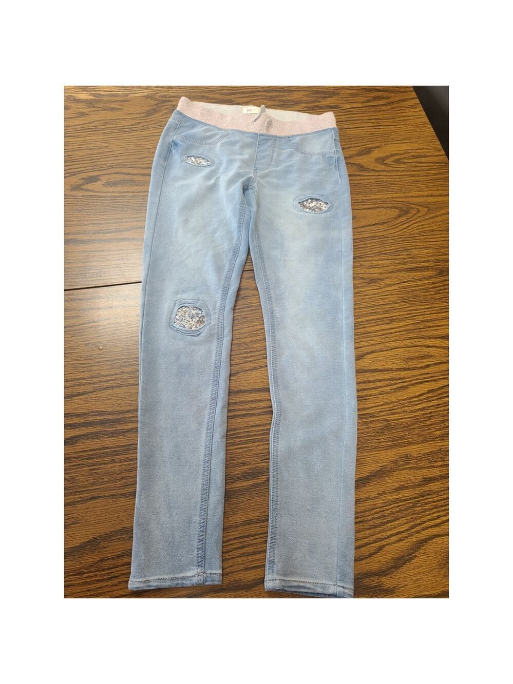 SO Brand Jeggings Outfit Size 14 Sequined Patches - Picture 11 of 12